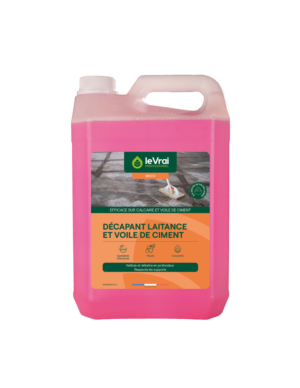 Décapant laitance et voile de ciment 5l - le vrai