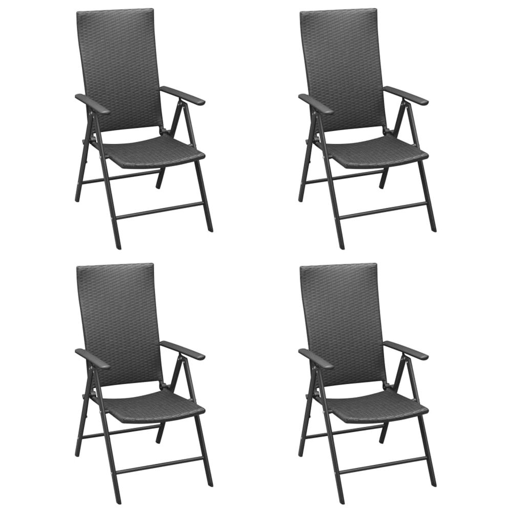 Chaises de jardin 4 pcs RÃ©sine tressÃ©e