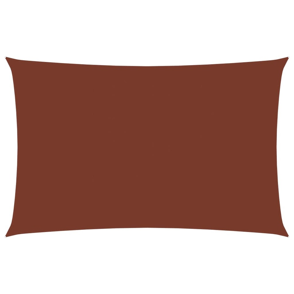 Voile toile d'ombrage parasol tissu oxford rectangulaire 5 x 8 m terre cuite