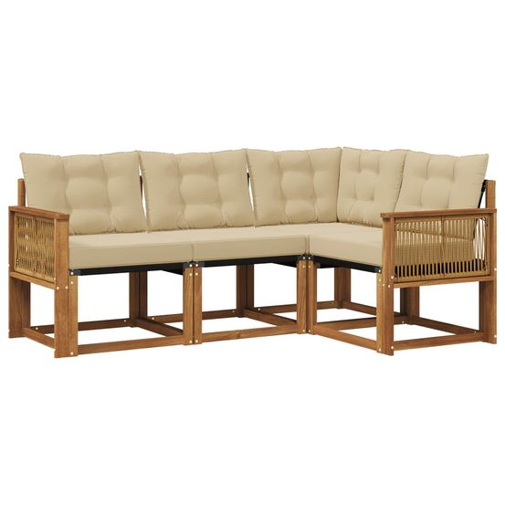 Ensemble de canapés d'extérieur 4 pc naturel et beige