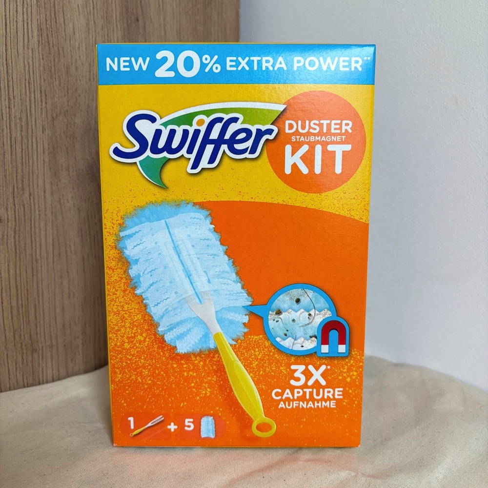 Kit plumeau dépoussiérant swiffer duster 1 manche + 5 recharges