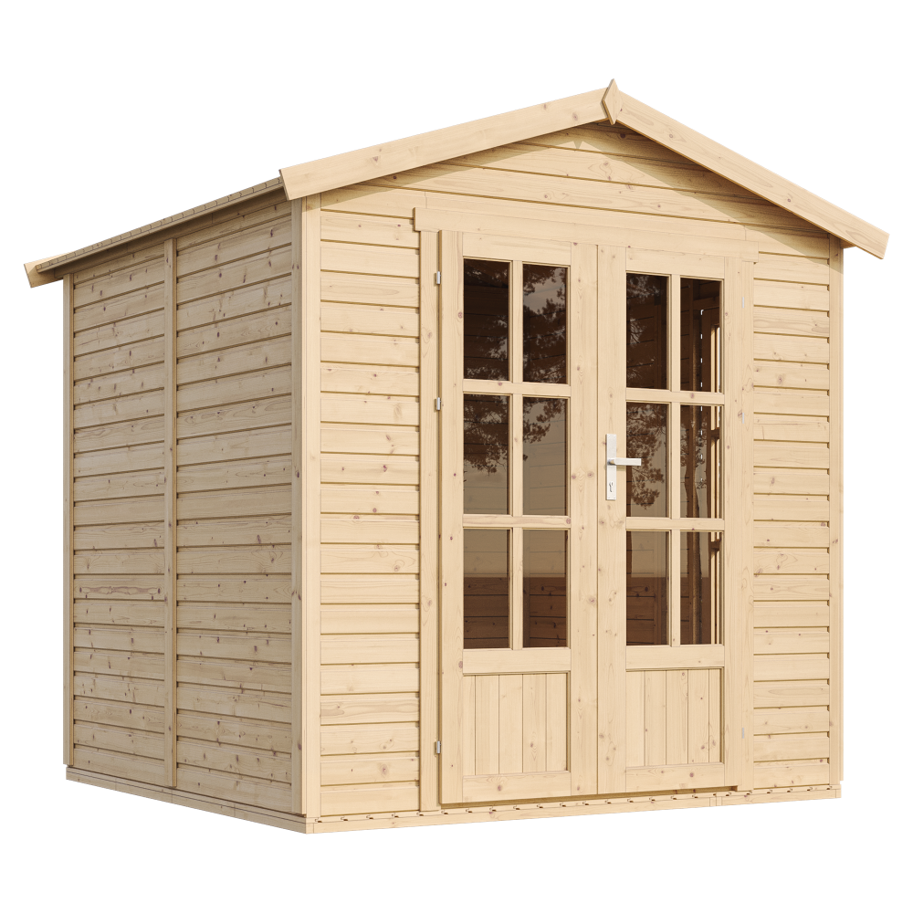 Timbela m351fb cabane en bois avec plancher-l233xp222xh233cm