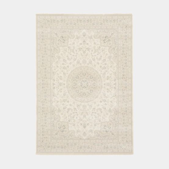 Tapis à motif floral oriental - médina - écru - 140 x 200 cm