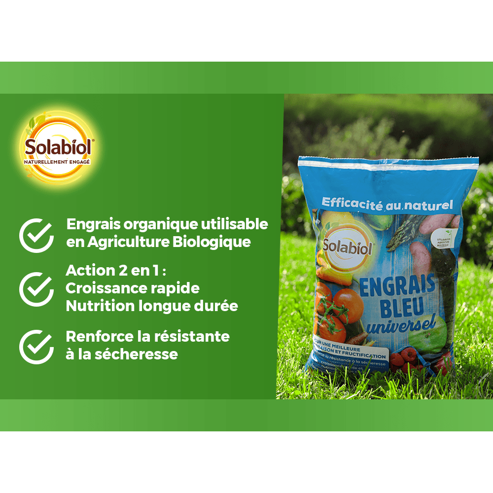 Engrais Universel 2 Kg - SoluControl - Bio - Pour Potager, Gazon, Plantes & Arbres