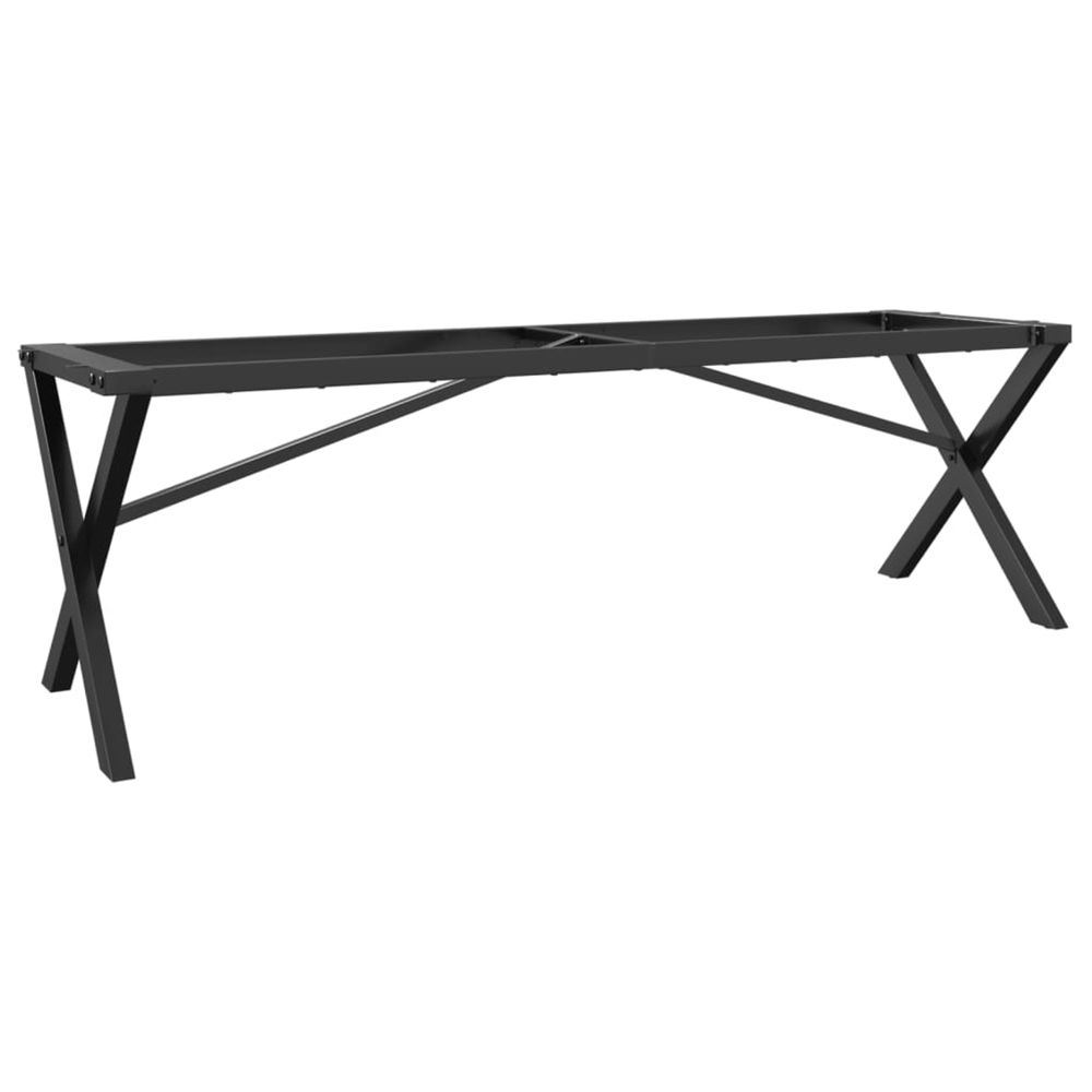 Pieds de table basse cadre en x 140x30x43 cm acier