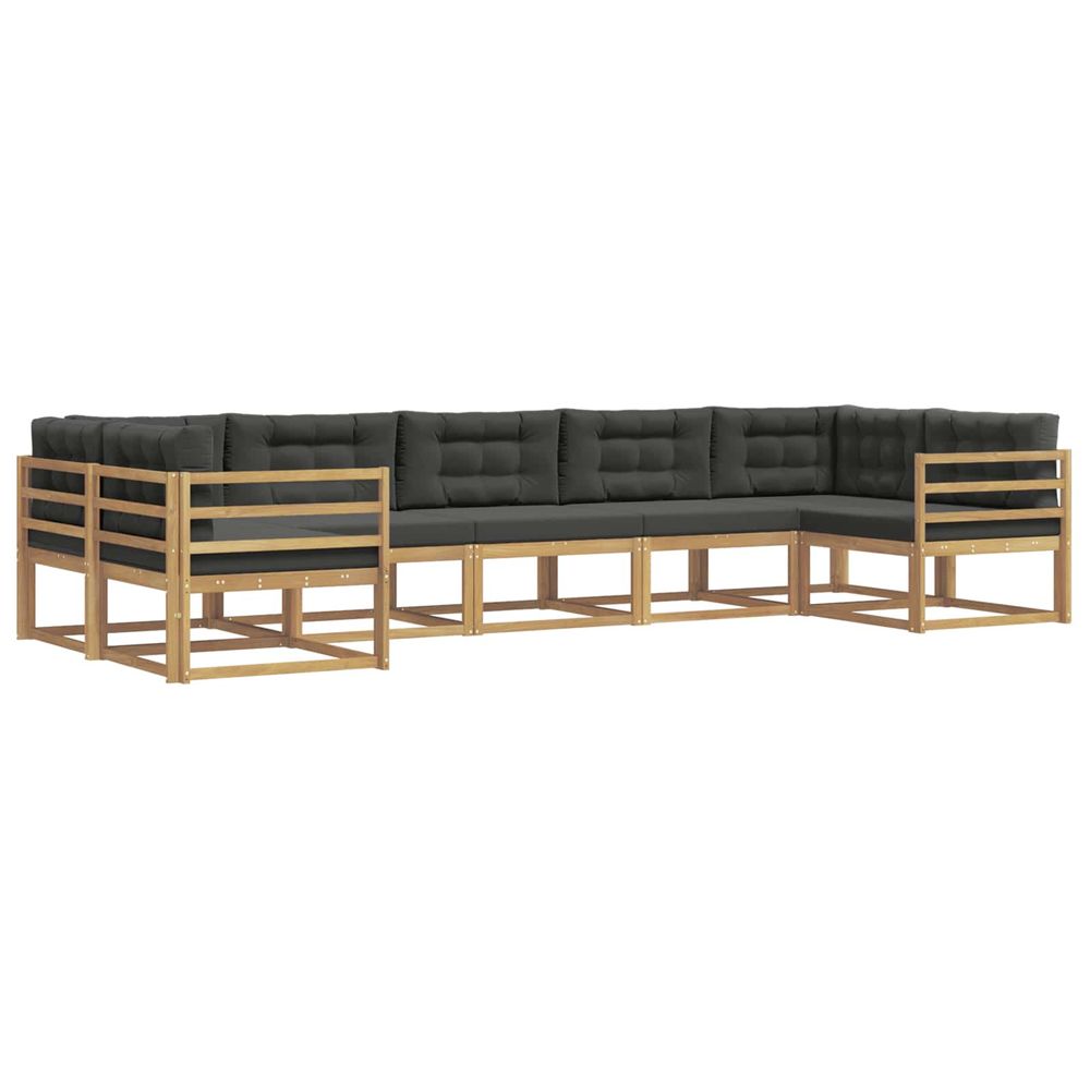 Ensemble de canapés d'extérieur 7 pc blanc et anthracite
