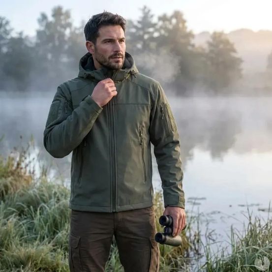 Veste softshell kaki fighter v2 – imperméable et résistante
