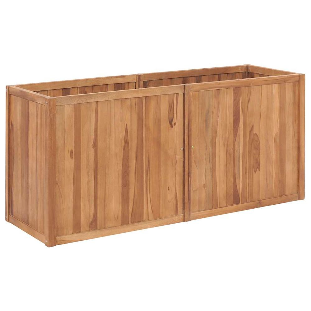 Lit surélevé de jardin 150x50x70 cm bois de teck solide