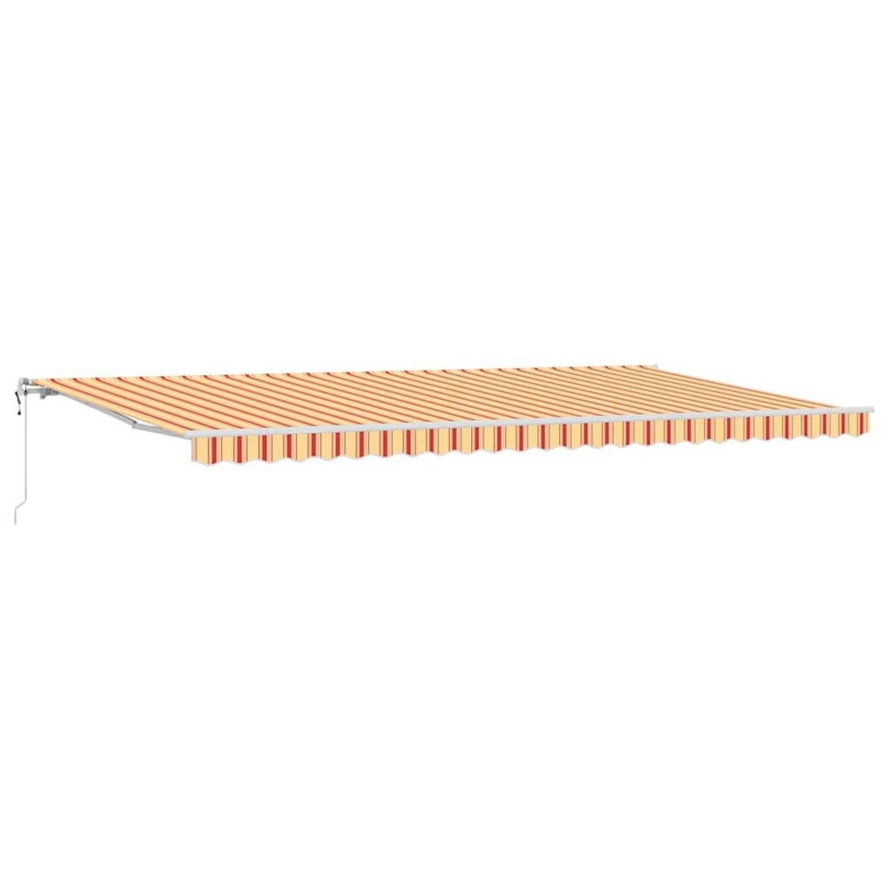 Auvent rétractable jaune et orange 600 × 300 cm