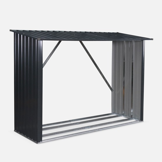 Bûcher acier galvanisé 80 x 215 x 155 cm