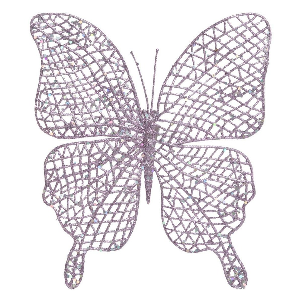 Décoration de sapin papillon lilas 21cm