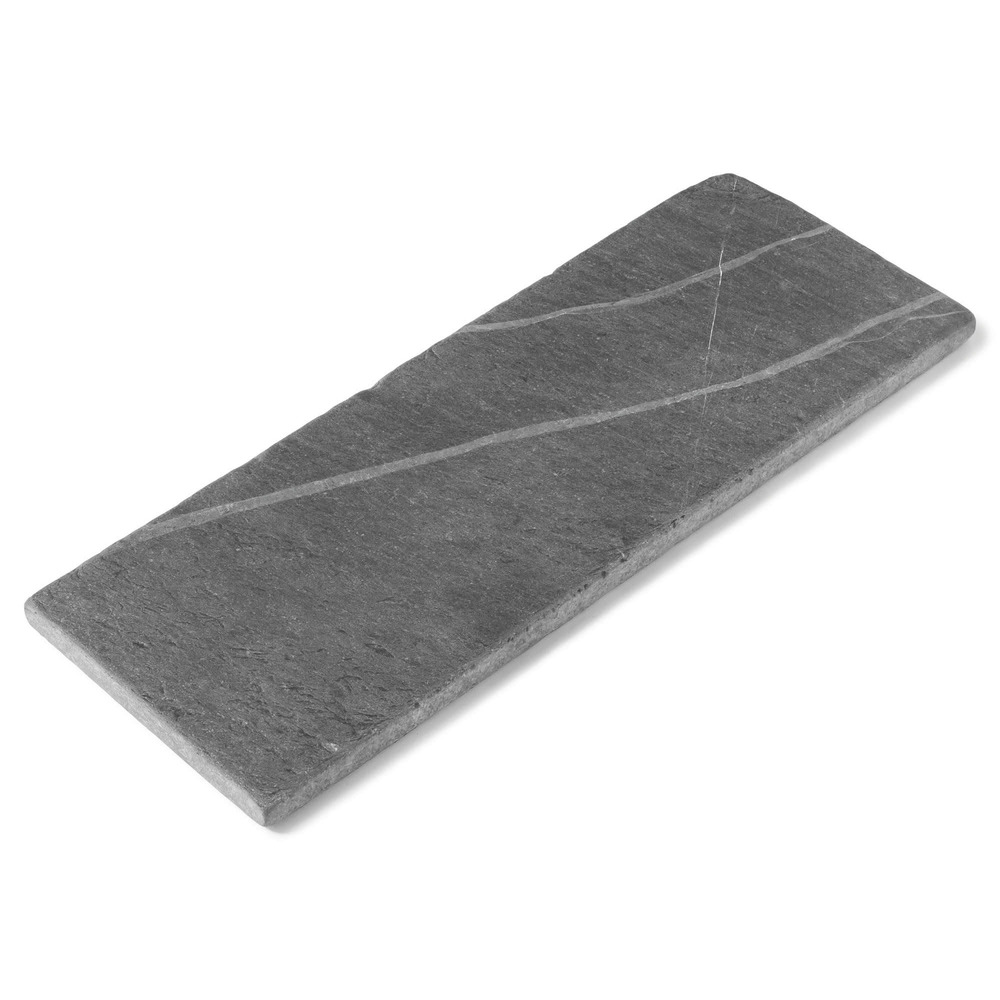Margelle de piscine ardoise noire vieillie 80x30x3 cm bord droit (à l'unité) - ro'ma nature