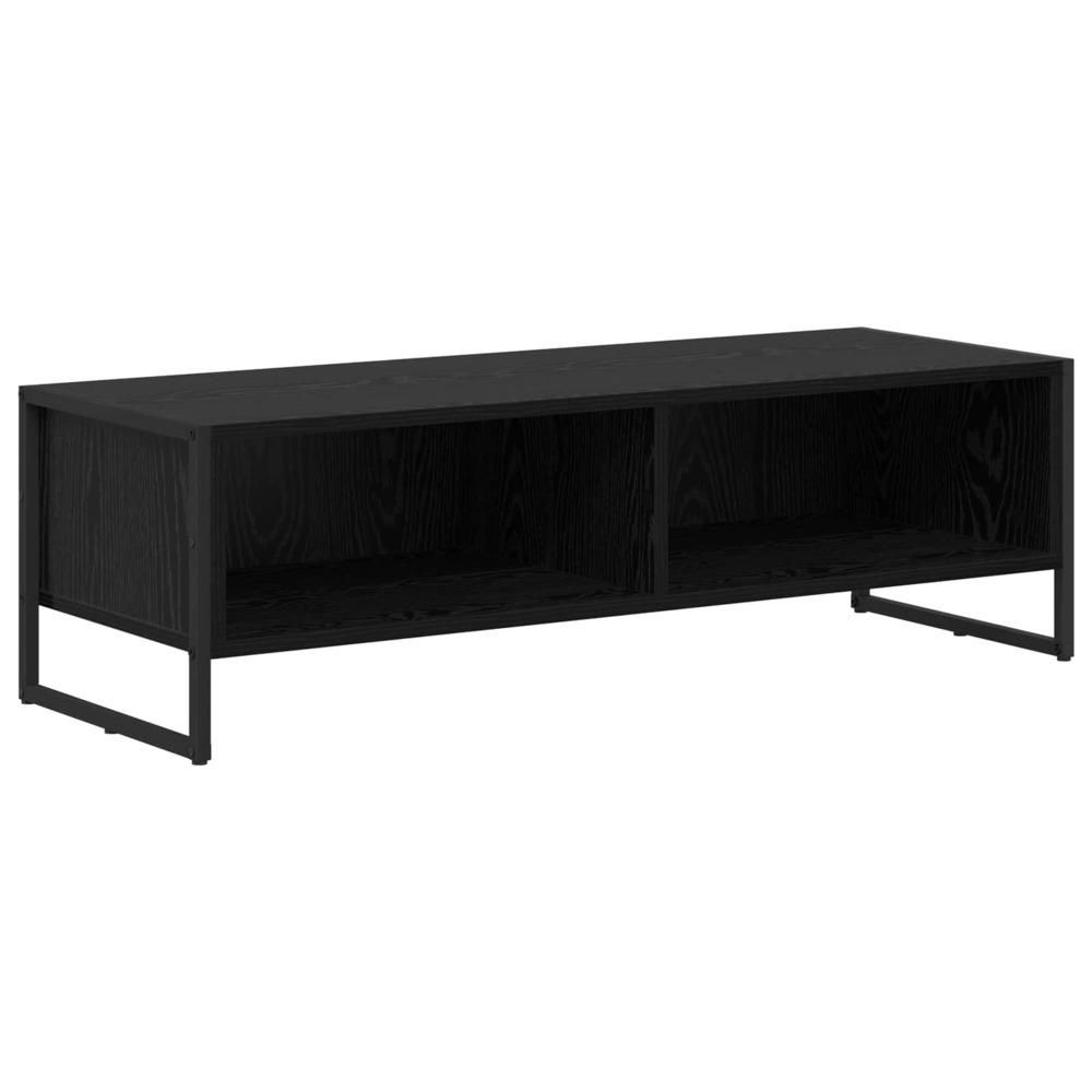 Meuble tv chêne noir 100 x 36,5 x 30,5 cm bois d'ingénierie