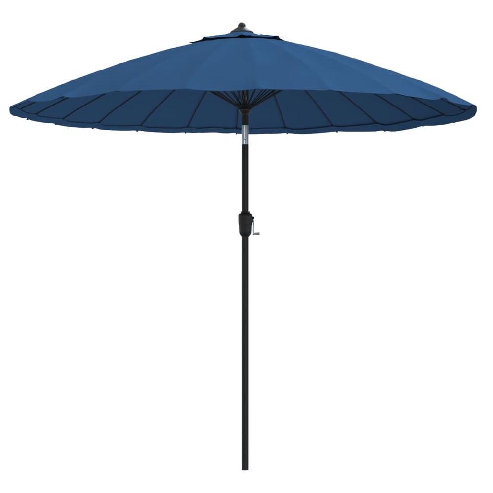 Parasol d'extérieur avec mât en aluminium 270 cm bleu
