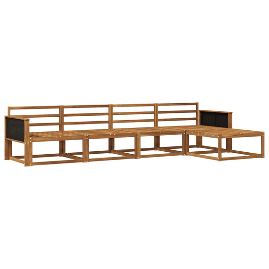 Ensemble de canapés d'extérieur 5 pcs naturel