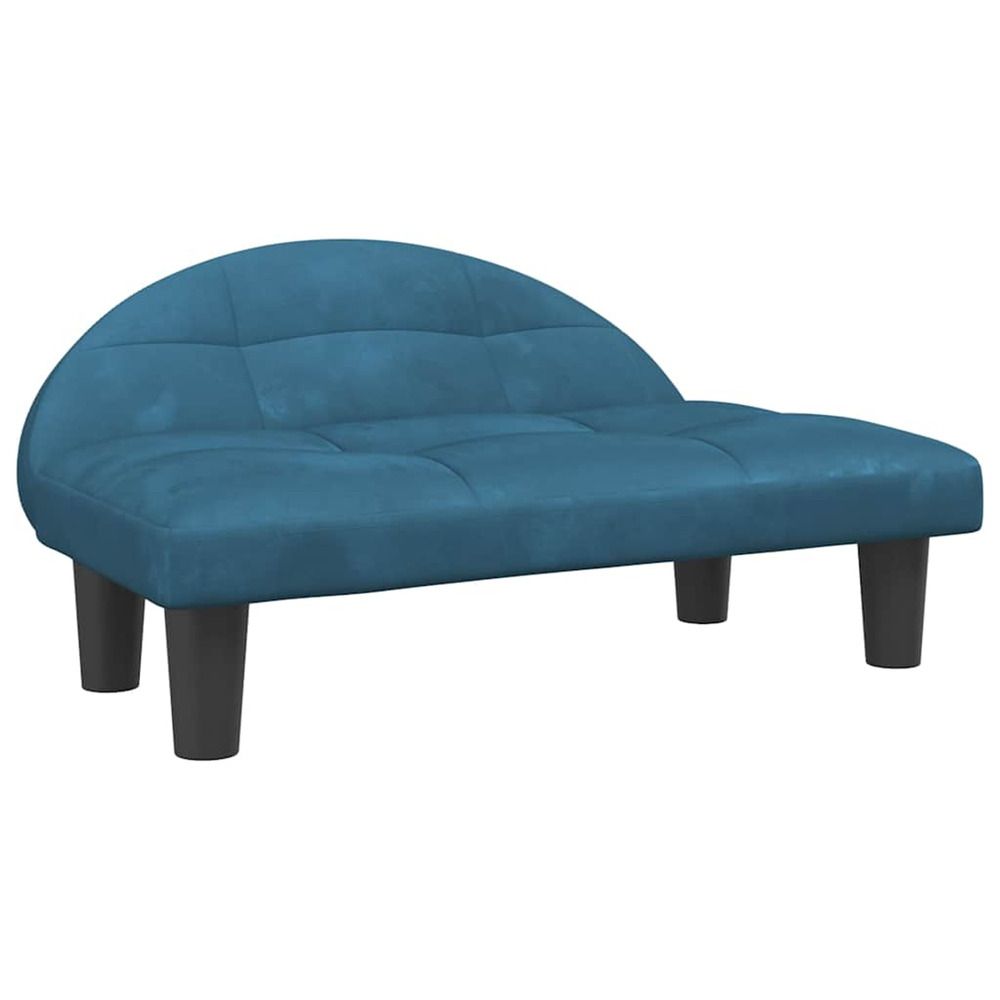 Lit pour chien bleu 70x52x30 cm velours