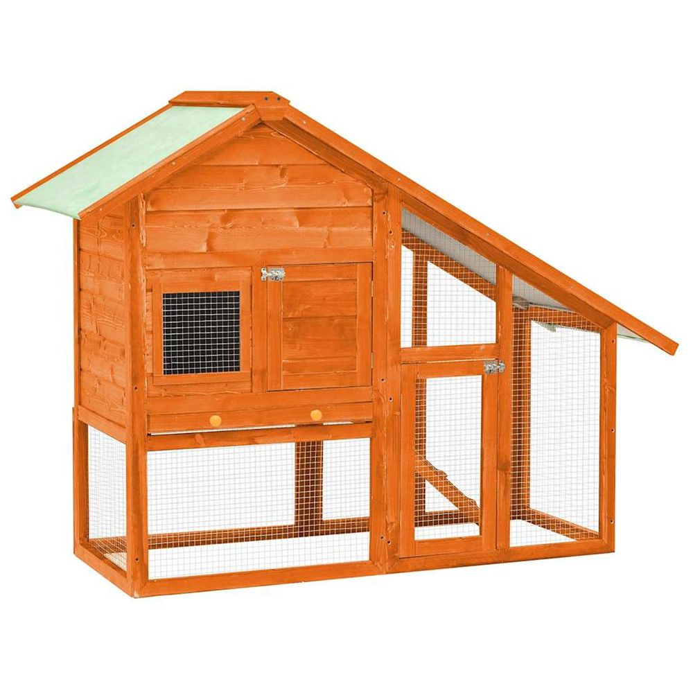 Clapier Rouge 140x63x120 cm Bois de