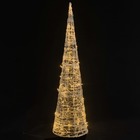 Cône lumineux décoratif pyramide led acrylique blanc chaud 90cm