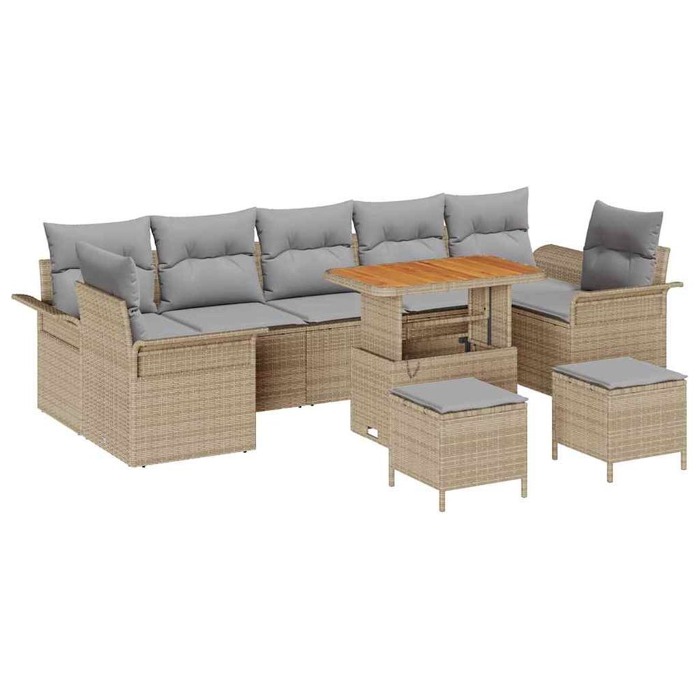 Ensemble de canapé de jardin 10 pc 9-nombre de places