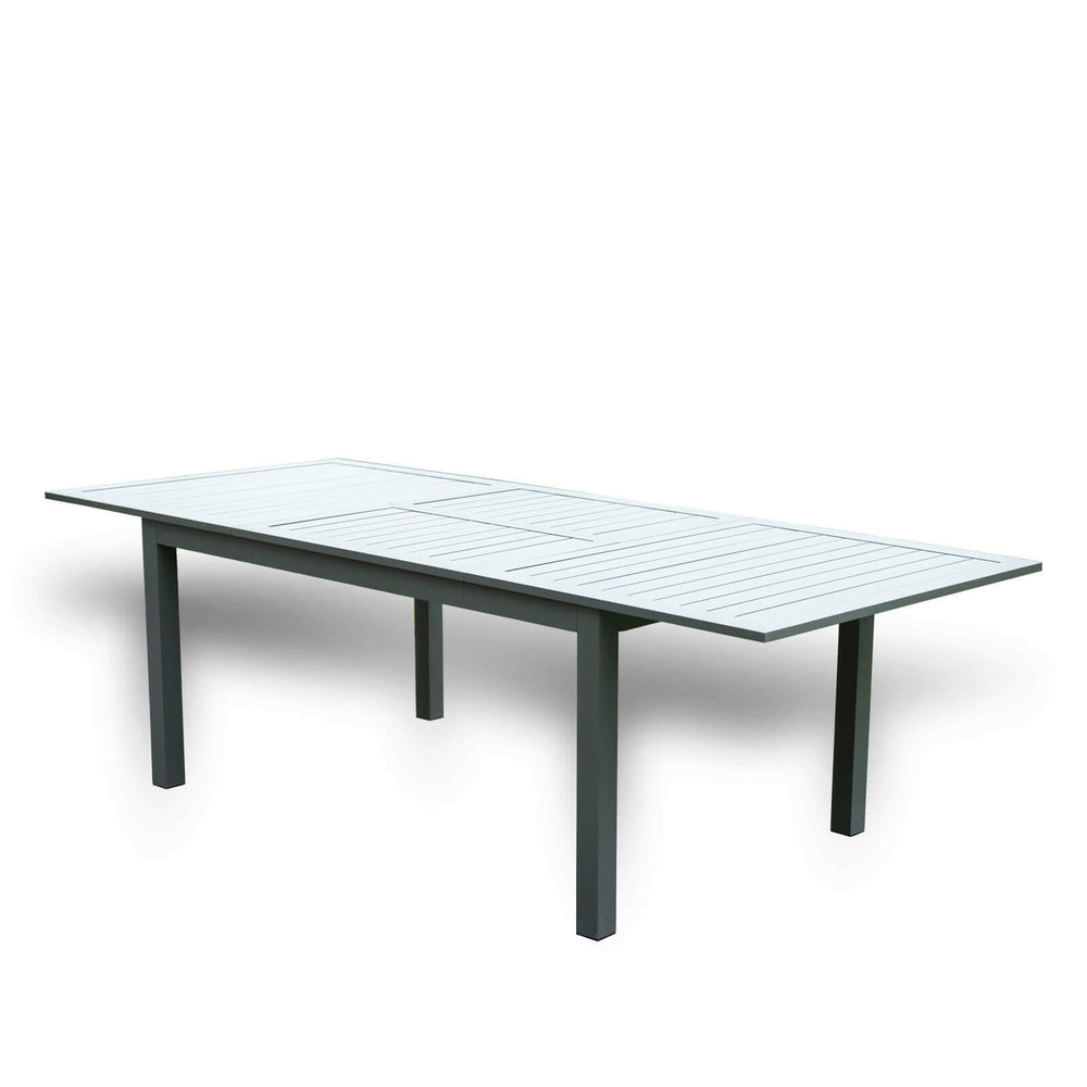 Home deluxe - table de jardin extensible - casa - structure et plateau en aluminium, env. 160 (240) x 100 x 74 cm - accessoires