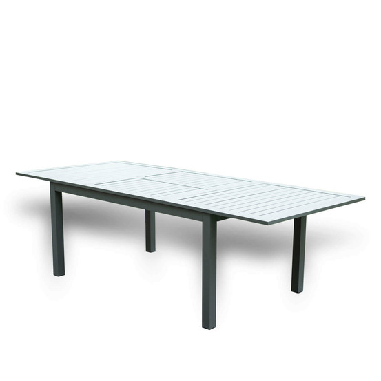 Home deluxe - table de jardin extensible - casa - structure et plateau en aluminium, env. 160 (240) x 100 x 74 cm - accessoires