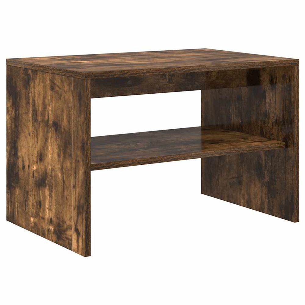 Meuble tv chêne fumé 60x40x40 cm bois d'ingénierie