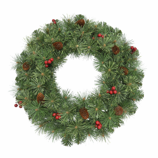 Black box trees warth couronne de noël avec décoration - ø60 cm - vert