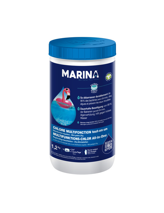Chlore multifonction mini galets 20g tp2 1.2kg - marina