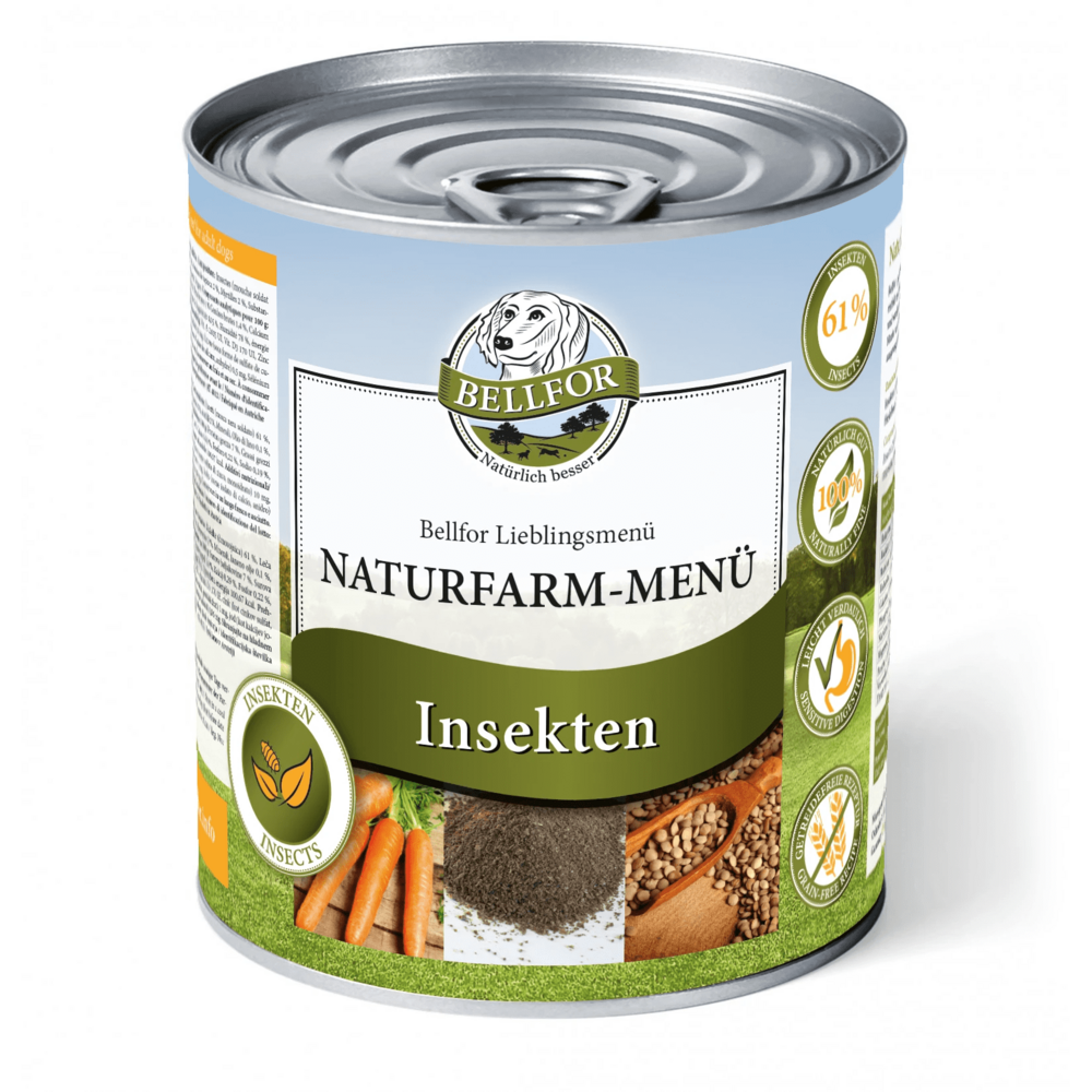 Hypoallergénique nourriture humide aux insectes - naturfarm-menü - 800 g