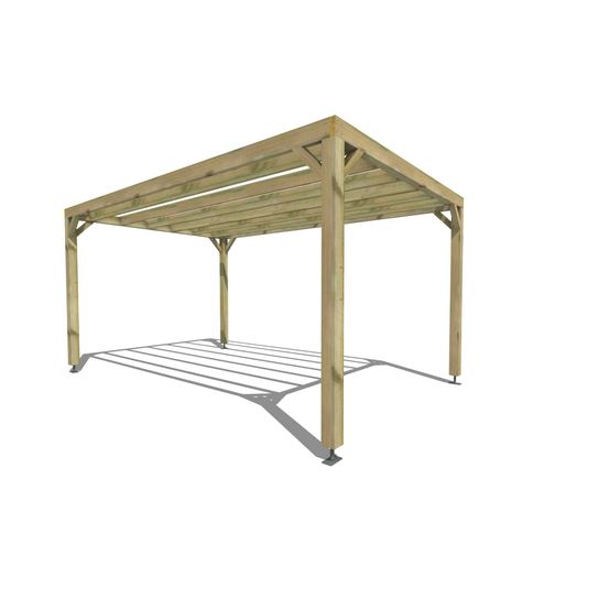 Pergola bois • 3m x 5m • indépendante • sens profondeur • livraison comprise