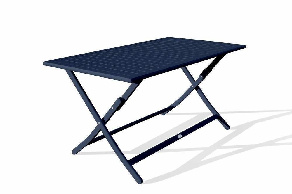 Table pliante MARIUS 140x80cm alu BLEU NUIT