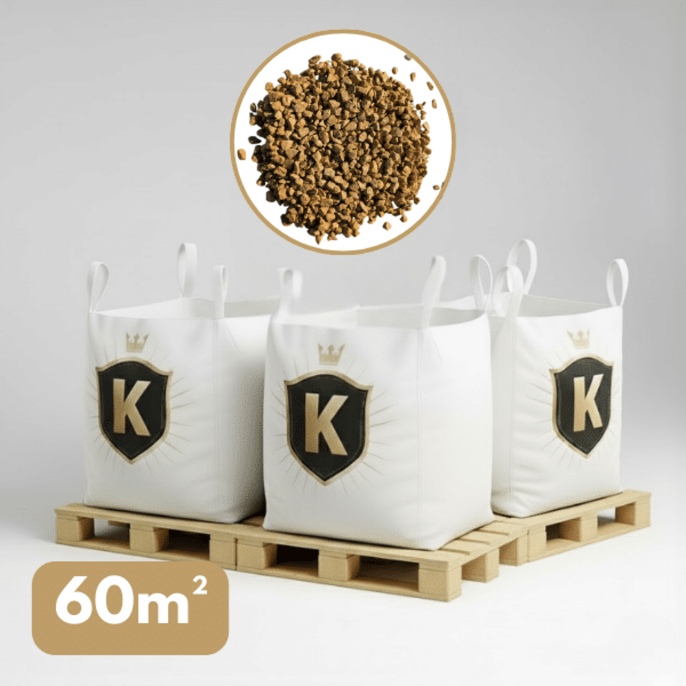 Gravier jaune concassé 6/10 mm – pack 3 big bag +/- 1,5t – 60 m²