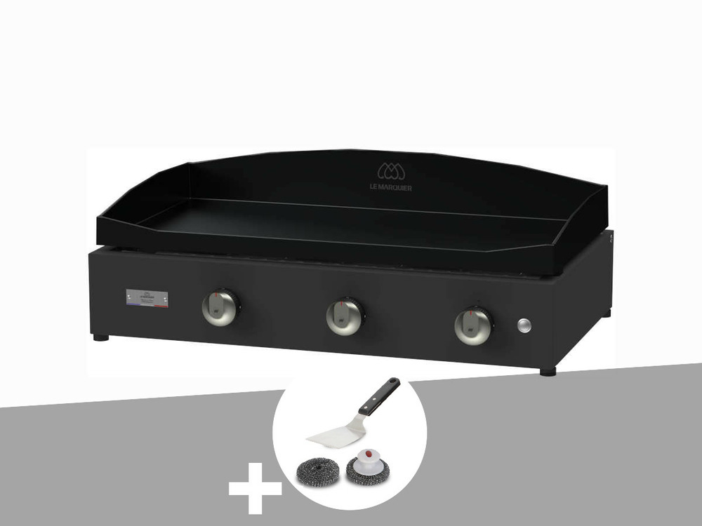 Plancha pure 375 noire gaz + kit de nettoyage