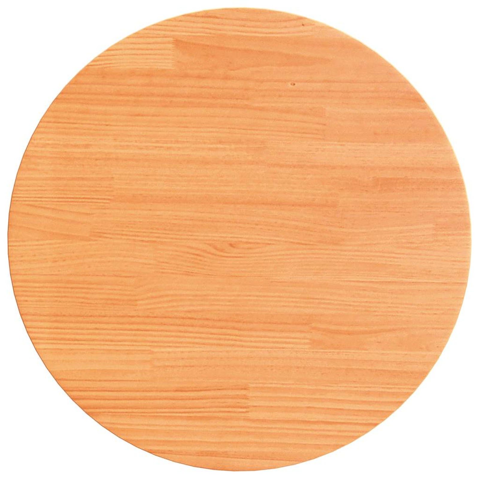 Dessus de table rond cire marron ø70x2,5 cm bois de pin massif
