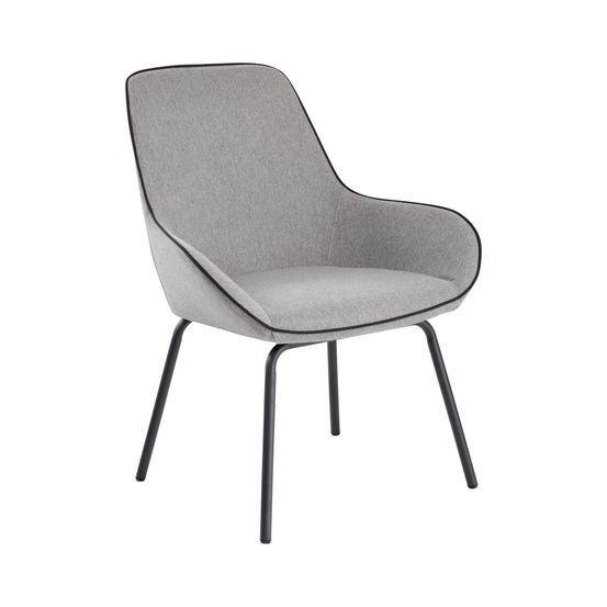 Chaise arpaia, sièges de salle d'attente de bureau, siège d'attente ergonomique, 66x59h90 cm, gris