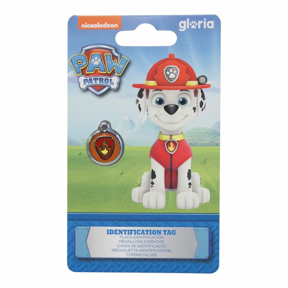 Plaque d'identification pour collier the paw patrol marshall taille s