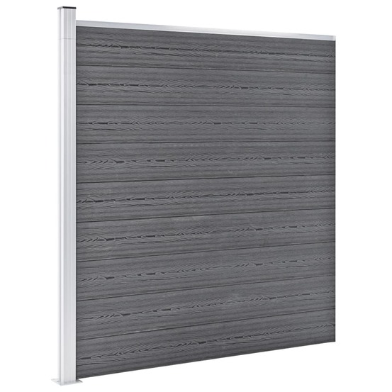 Clôture de jardin wpc 699x186 cm gris