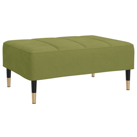 Repose-pied vert clair 78x56x32 cm velours