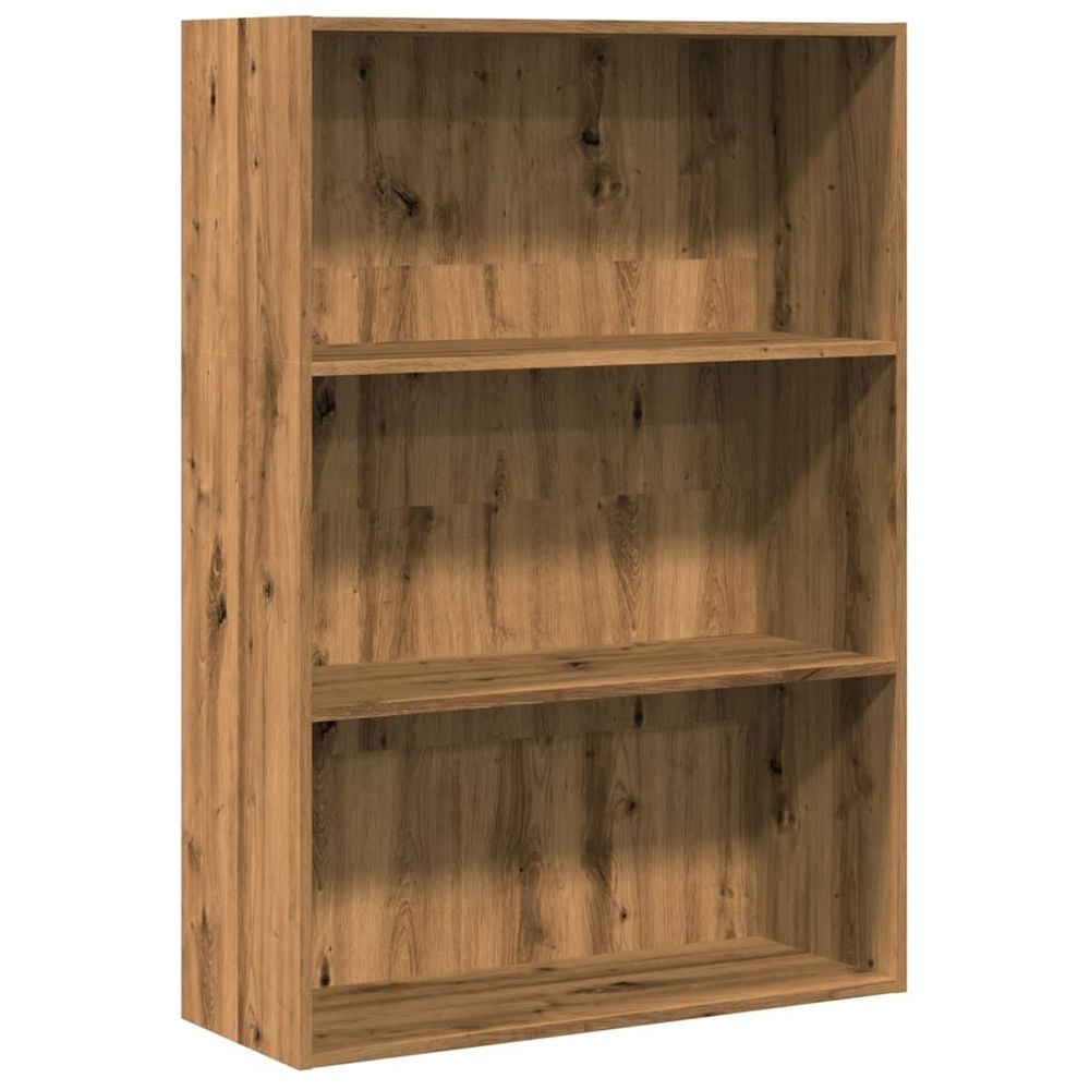 Bibliothèque chêne artisanal 80x30x114 cm bois d'ingénierie