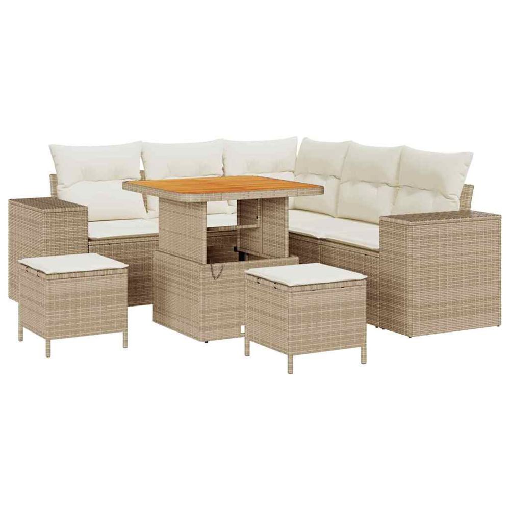 Ensemble de canapé de jardin 8 pc 7-nombre de places