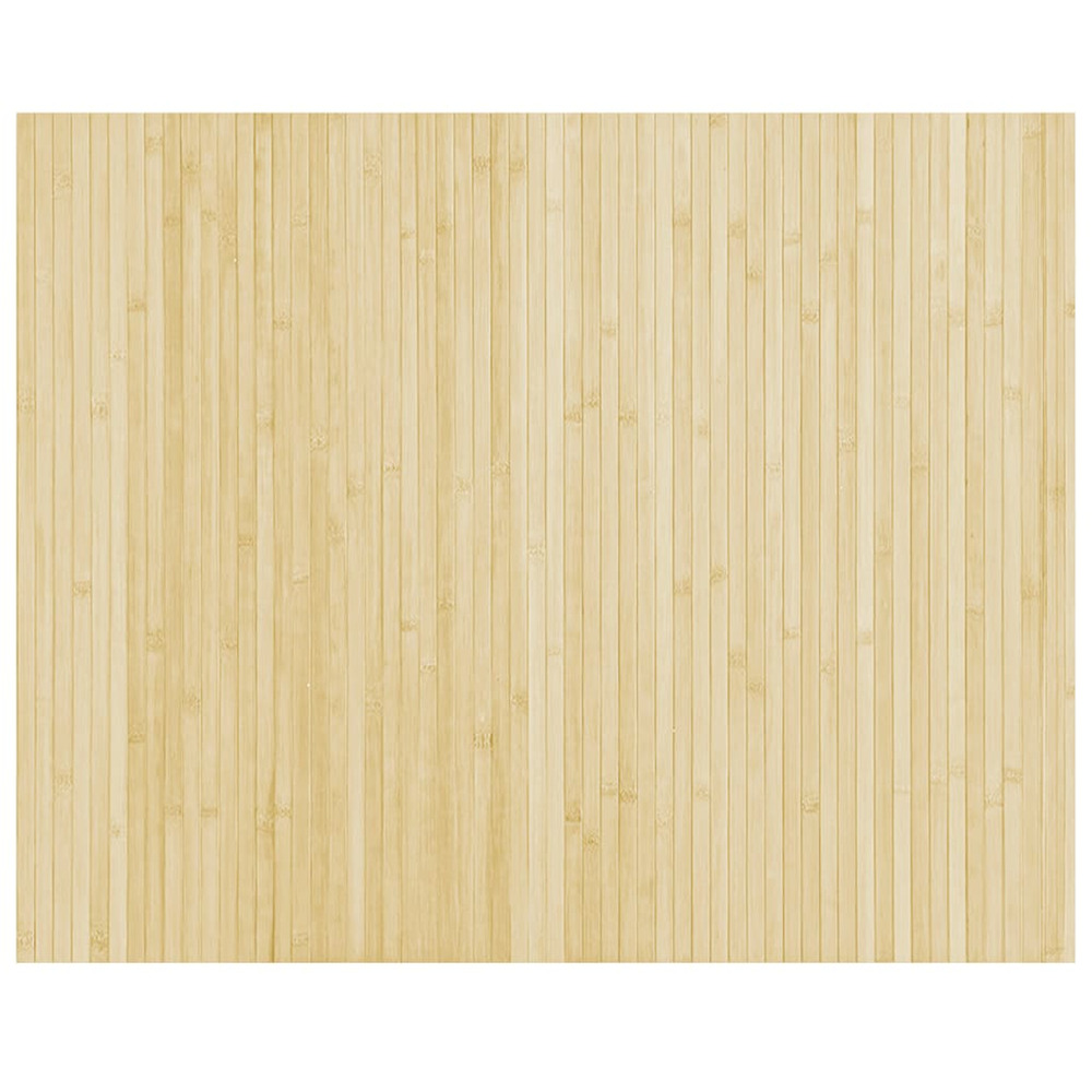 Tapis rectangulaire naturel clair 80x100 cm bambou