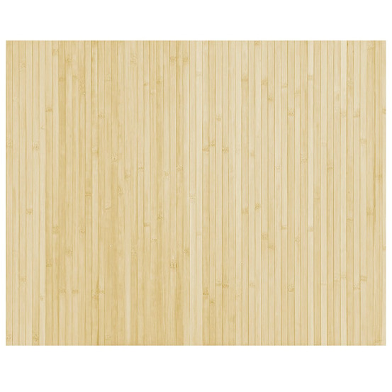 Tapis rectangulaire naturel clair 80x100 cm bambou