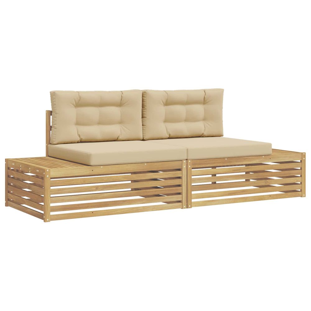 2 pc ensemble de canapés d'extérieur polyester blanc