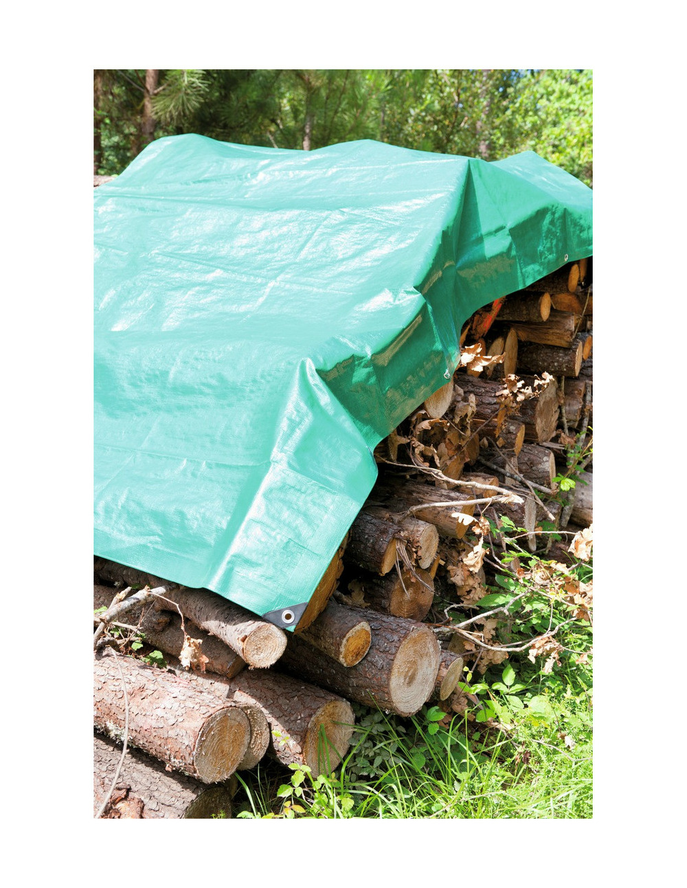 Bache de stère bois 2 x 8m - 200g/m² - capvert