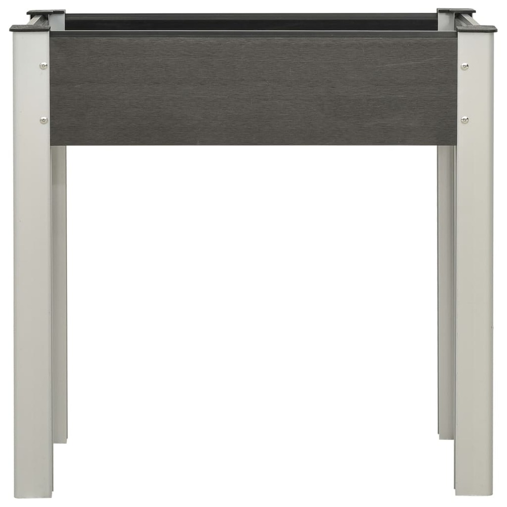 Lit surélevé de jardin 75x40x75 cm wpc gris