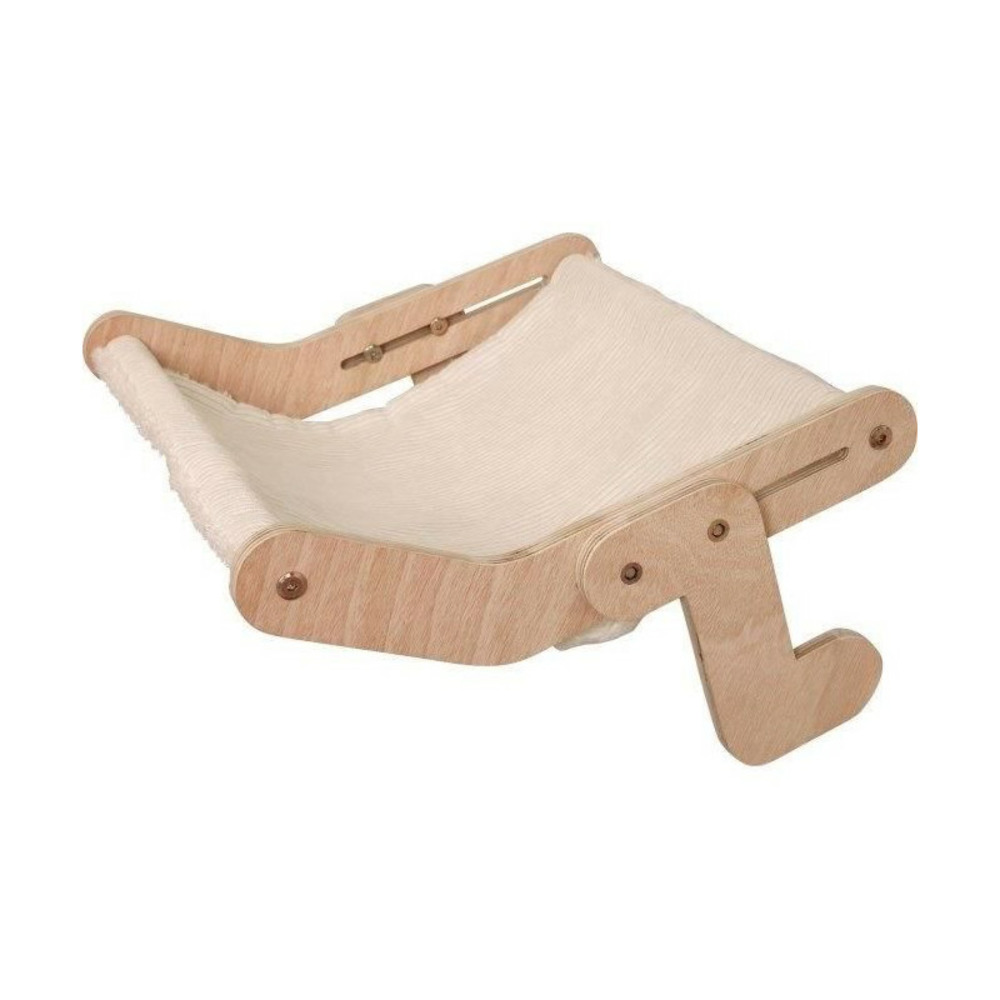 Hamac pour chats - kerbl - nap - 42,5 x 47 cm - bois massif - surface réversible