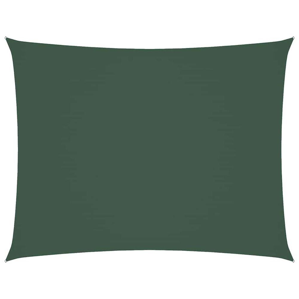 Voile de parasol tissu oxford rectangulaire 5x6 m vert foncé