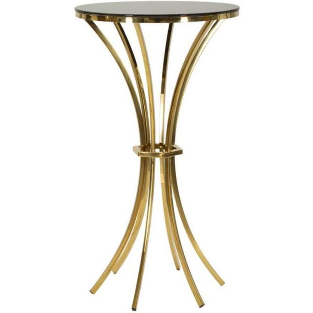 Table de bar en métal et verre shanty 60 x 108 cm
