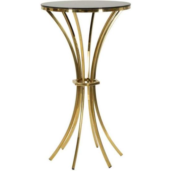 Table de bar en métal et verre shanty 60 x 108 cm