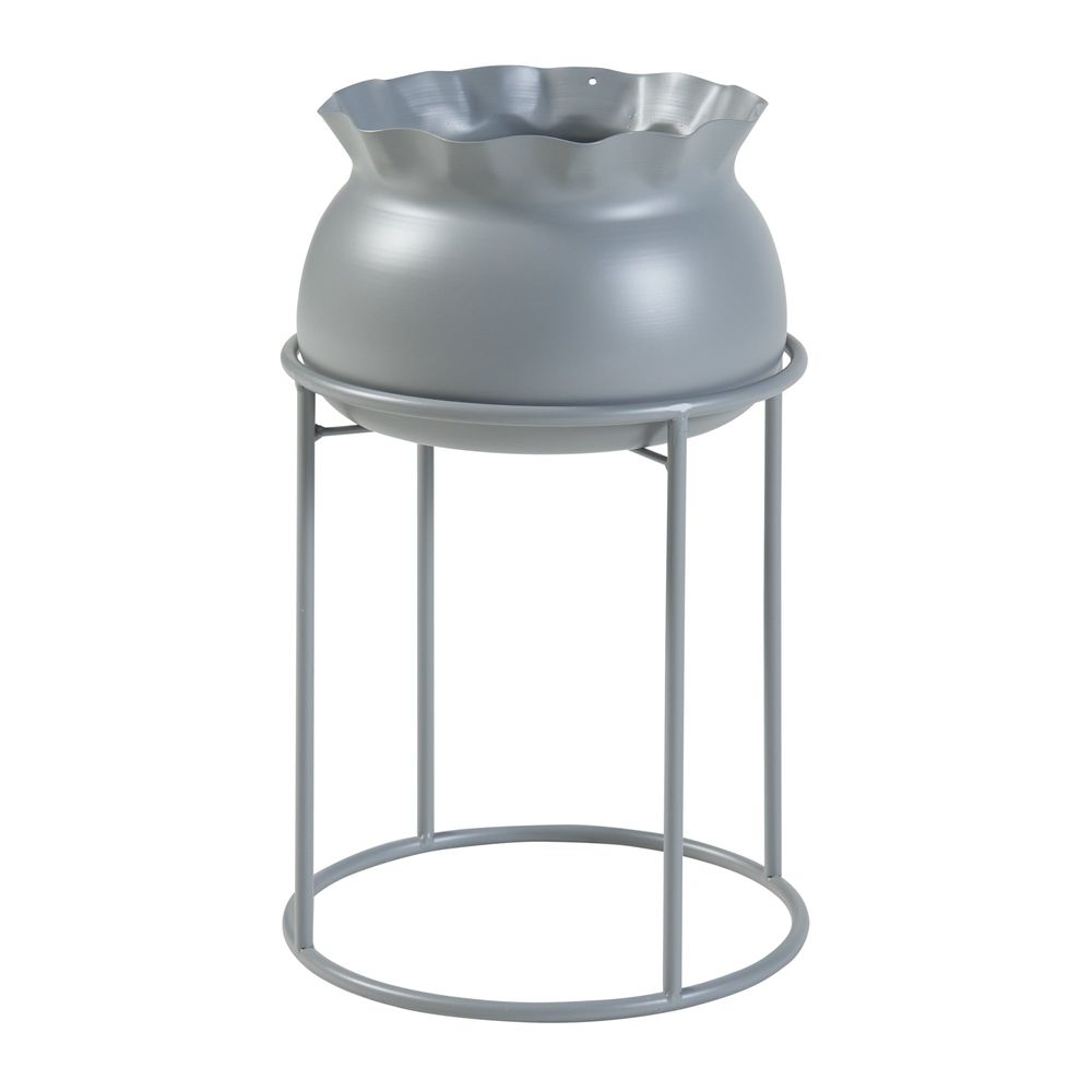 Porte-plantes style intemportel support 38 x 24 cm gris